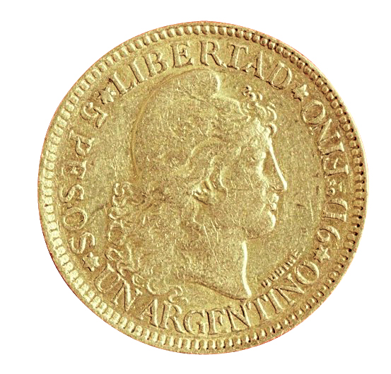 imagen del anverso de un peso moneda nacional de 1881