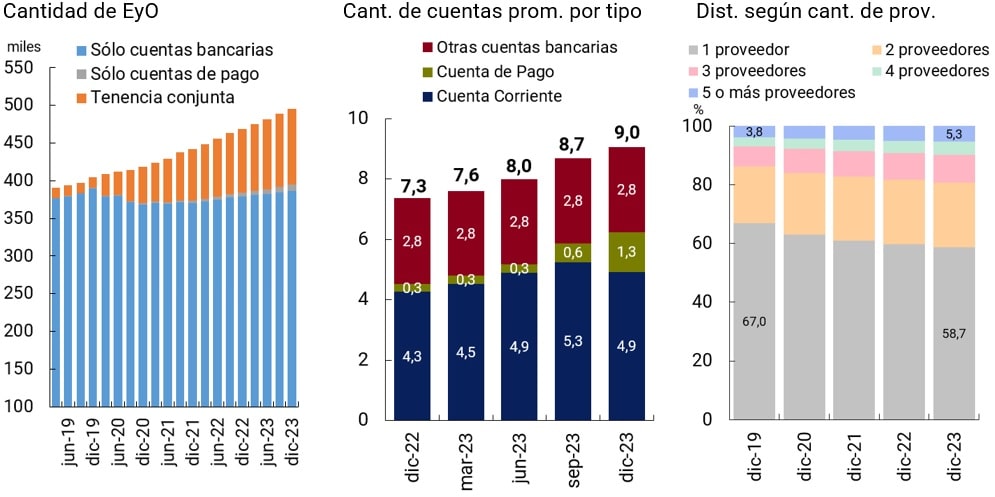 imagen Gráfico Empresas y organizaciones con cuentas