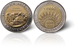 moneda 1 peso bicepucara 09 2010 pd