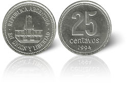 moneda 25 centavos 04 1994 pl